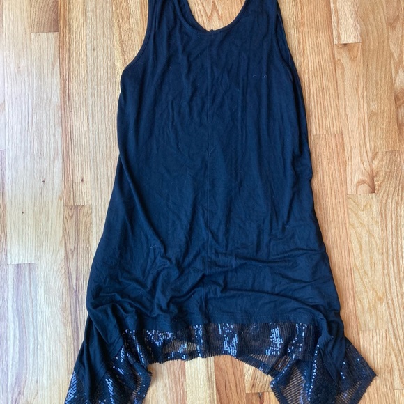 EUC Mystree black midi dress with sequined hem - Picture 2 of 2